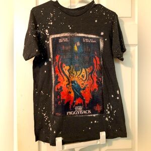 Stranger Things Graphic Tee - Black and Orange